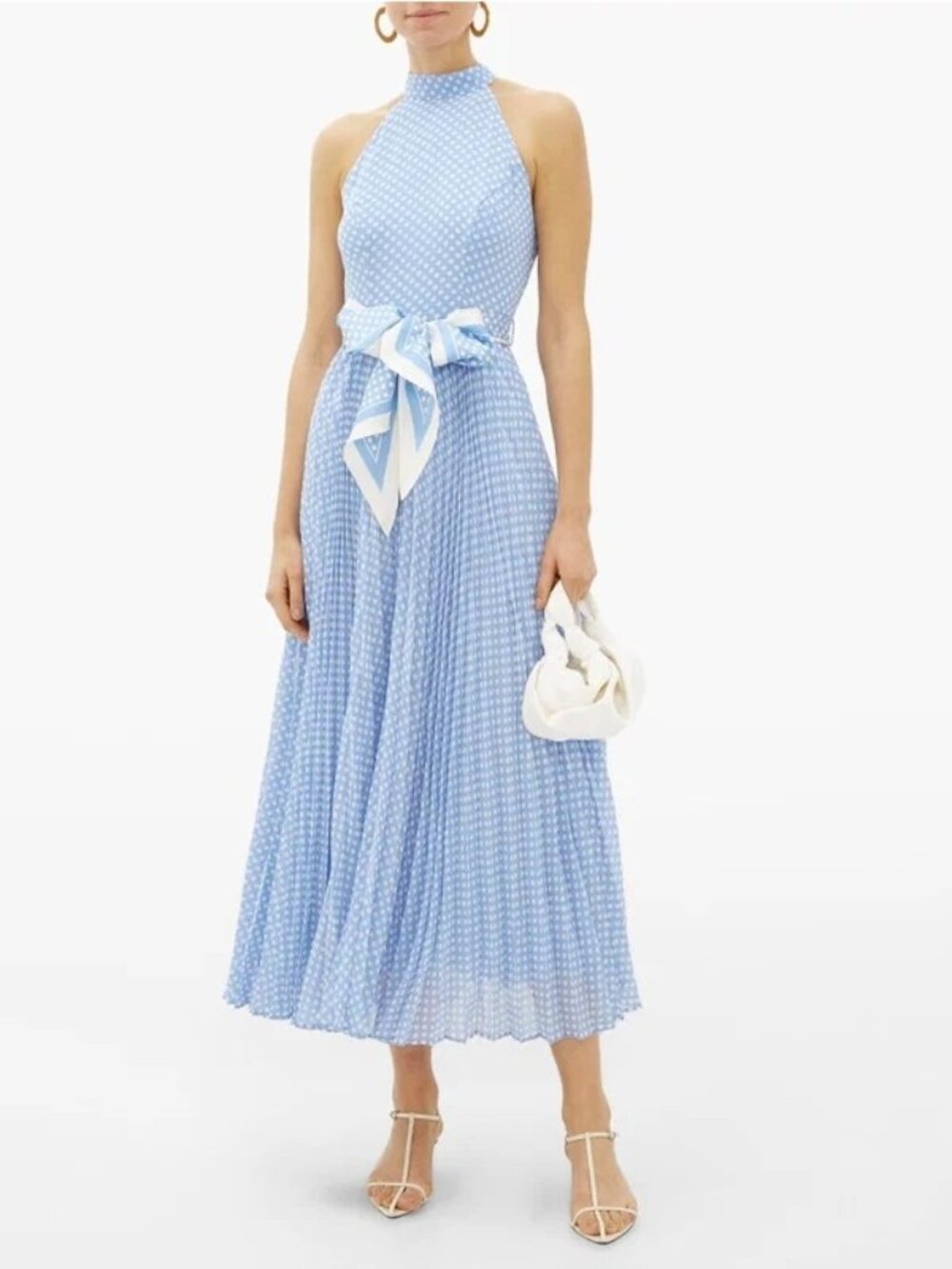 Zimmermann Super Eight Halterneck Polka-Dot Crepe Dress